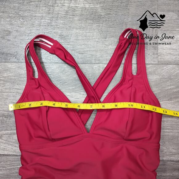 Cupshe V Neck Tie Back One Piece Swimsuit Size S - Picture 3 of 5